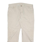 CARHARTT Mens Cotton Blend Beige Relaxed Straight Trousers W40 L30 Workwear