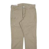 LEVI'S Mens Cotton Blend Beige Slim Straight Trousers W31 L30 Casual Classic Zip