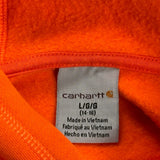 Age 14-16 Carhartt Graphic Hoodie - Large Orange Cotton