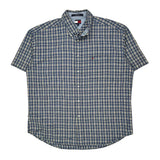 Tommy Hilfiger Checked Short Sleeve Shirt - XL Yellow Cotton