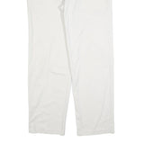 DOCKERS Mens Cotton Blend White Regular Straight Trousers W36 L34 Smart Casual