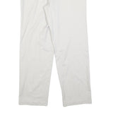 DOCKERS Mens Cotton Blend White Regular Straight Trousers W36 L34 Smart Casual