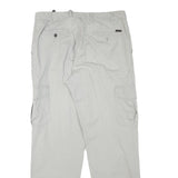 IN LINE COLLECTION Mens Relaxed Cargo Trousers Beige Cotton Blend W34 L31 Casual