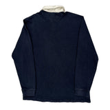 Chaps Ralph Lauren Striped Rugby Shirt - Medium Gray Cotton