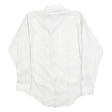 PIERRE MICHEL Mens White Plain Shirt M Classic Fit Button Collar