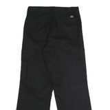 DICKIES Mens Black Polyester Blend Regular Cargo Trousers W31 L30 Workwear Zip