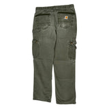 Carhartt Cargo Trousers - 31W 29L Green Cotton