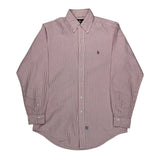 Ralph Lauren Striped Shirt - Medium Red Cotton