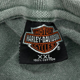 Motorcycles Harley Davidson Polo Shirt - 2XL Green Cotton