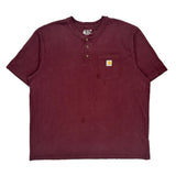 Carhartt T-Shirt - 2XL Burgundy Cotton