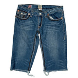 True Religion Denim Shorts - 32W 12L Blue Denim