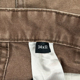 Unbranded Carpenter Pants - 34W 32L Brown Cotton