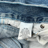 Wrangler Cargo Denim Shorts - 38W 10L Blue Cotton