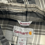 Carhartt Checked Flannel Shirt - Medium Black & White Cotton
