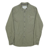 CALVIN KLEIN JEANS Mens Green Casual Shirt M Cotton Button Long Sleeve Chest