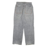 TB2 Mens Relaxed Grey Denim Jeans W32 L31 Casual Cotton Blend Zip Closure