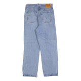 LEVI'S Womens Light Blue Regular Fit Straight Denim Jeans W30 L27 Button Closure