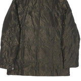 TOMMY HILFIGER Mens Dark Green Jacket L Polyester Blend Plain Hooded Zip Pockets