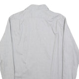 LACOSTE Mens White Cotton Blend Long Sleeve Shirt M Classic Casual Button Up