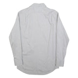 LACOSTE Mens White Cotton Blend Long Sleeve Shirt M Classic Casual Button Up