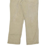 CARHARTT Mens Cotton Blend Beige Relaxed Straight Trousers W32 L30 Workwear