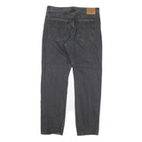 LEVI'S Womens Regular Fit Straight Black Denim W31 L29 Zip Cotton Blend Jeans