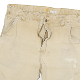 CARHARTT Mens Shorts Beige Casual Relaxed Fit XL W34 Durable Cotton Blend