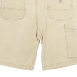 CARHARTT Mens Shorts Beige Casual Relaxed Fit XL W34 Durable Cotton Blend