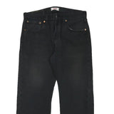 LEVI'S 501 Mens Jeans Black Regular Straight Denim Raw W32 L25 Button Closure