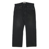 LEVI'S 501 Mens Jeans Black Regular Straight Denim Raw W32 L25 Button Closure