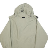 BERGHAUS Womens Beige & Navy Outdoor Jacket L Polyester Woven Zip Plain Hooded