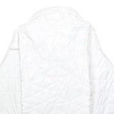 COLUMBIA Womens White Lightweight Jacket S Polyester Blend Plain Zip Closure