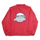 WEARGUARD Mens Red Coach Jacket L Nylon Plain Button Closure Lightweight