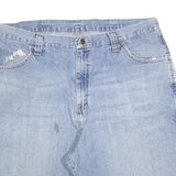 WRANGLER Mens Light Blue Denim Casual XL W38 Carpenter Shorts Cotton Blend