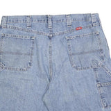 WRANGLER Mens Light Blue Denim Casual XL W38 Carpenter Shorts Cotton Blend