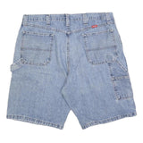 WRANGLER Mens Light Blue Denim Casual XL W38 Carpenter Shorts Cotton Blend