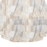 SIEDEN STICKER Mens Beige & Grey Abstract Pattern Shirt XL Polycotton Long