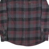 ORVIS Mens Red & Grey Check Shirt M Long Sleeve Cotton Casual Button Pocket