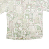 COOKE STREET Mens Green & Beige Hawaiian Shirt L Cotton Short Sleeve Casual