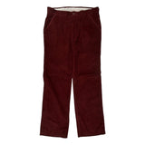 Levis Cord Trousers - 35″ Waist Burgundy Corduroy