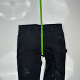 Dickies Carpenter Trousers - 38W 31L Black Cotton