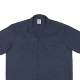 DICKIES Mens Blue Work Shirt 2XL Cotton Blend Short Sleeve Button Up Classic