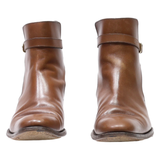 SANTOS Ankle Boots Brown Leather Mens UK 8