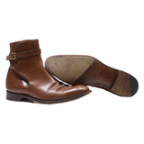 SANTOS Ankle Boots Brown Leather Mens UK 8