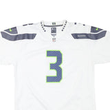 NIKE Mens White Seattle Seahawks Wilson Football Shirt XL Short Sleeve V-Neck