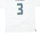 NIKE Mens White Seattle Seahawks Wilson Football Shirt XL Short Sleeve V-Neck