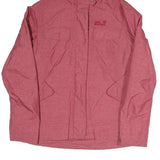 JACK WOLFSKIN Womens Red Jacket UK 12 Polyester Blend Outdoor Zip Hooded