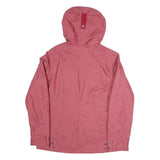 JACK WOLFSKIN Womens Red Jacket UK 12 Polyester Blend Outdoor Zip Hooded