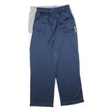 REEBOK Mens Joggers Navy Blue & Grey L W32 L30 Polyester Blend Comfortable Fit