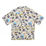 NFL Mens Cream St Louis Rams Rayon Shirt M Vintage Football Logos